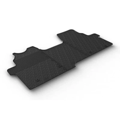 Afbeelding van Rubbermatten compatibel met Ford Transit Custom Furgon 2023 (Handgeschakeld, stoel/bank) (G profiel 3 delig + montageclips)