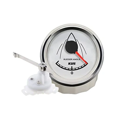 Afbeelding van KUS Roer Hoek Indicator Gauge 0 190ohm Signaal Met Sensor 52mm (2&quot;) 12V/24V