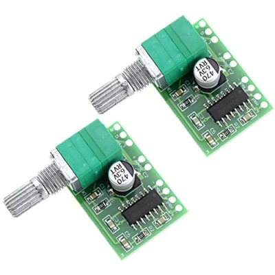 Afbeelding van 2pcs PAM8403 5V 2 Channel Digital Audio Amplifier with Potentionmeter Switch