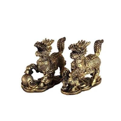 Afbeelding van lachineuse Qi paar, linnen, feng shui