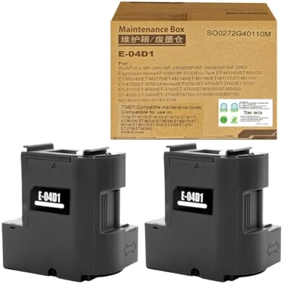 Afbeelding van T04D1 04D1 T04D100 C13T04D100 Compatibele Onderhoudsdozen voor Afvalinktcartridges Epson Printer ET M1100 M1120 M1140 M1170 M1180 M2120 M2140 M2170 M3140 M3170 2700 2750 2751 (2 Pakketten)