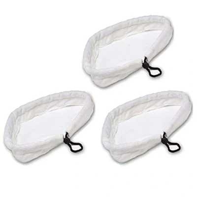 Afbeelding van Malayas Set van 3 universele microvezel reinigingspads, compatibel met andere stoommoppen Vervangende onderdelen wasbare moppen voor hete stoommopstofzuiger