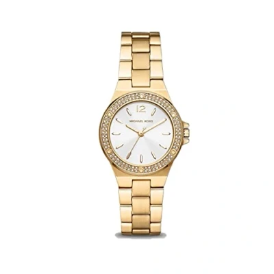 Afbeelding van Michael Kors MK7278 Horloge Lennox staal goudkleurig wit 33 mm