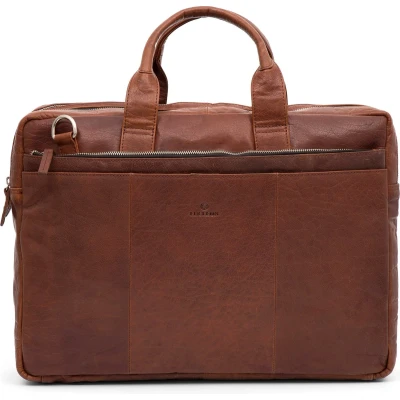 Afbeelding van Montreal XL Tankleurige Leren Laptoptas