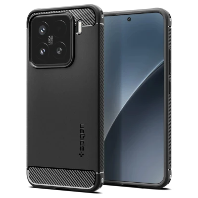 Afbeelding van Spigen Rugged Armor Case Compatibel met Xiaomi 15 hoesje Zwart