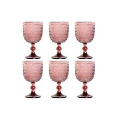 Afbeelding van Set van bekers Home ESPRIT Roze Kristal 325 ml (6 Stuks)