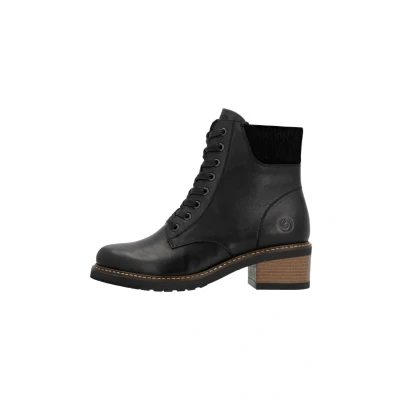 Afbeelding van Remonte Veterboots, Dames, Maat: 38, Nachtschwarz Leer