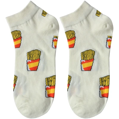 Afbeelding van Clayre &amp; Eef Grappige Sokken one size Beige Polyester Friet
