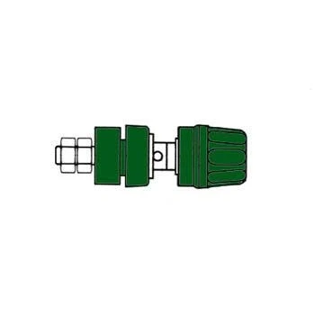 Afbeelding van GEISOLEERDE 4mm INBOUWBUS MET KOP EN RING / GROEN (PKI10A) Hirschman