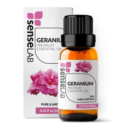 Afbeelding van SenseLAB Geranium etherische olie 100% zuivere natuurlijke geraniumolie van therapeutische kwaliteit voor aromatherapie diffuser Huidverzorgingsolie (10 ml)