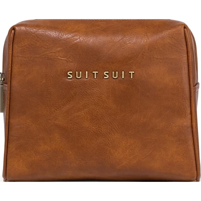 Afbeelding van SUITSUIT Fab Seventies Toilettas Dames Make up organizer Toilettassen Burned Caramel