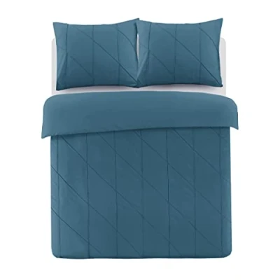 Afbeelding van Dekbedovertrek Papillon Canberra Petrol Percal 140 x 200 / 220 cm 1 Persoons