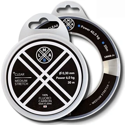 Afbeelding van fluorocarbon onderlijn LMAB 100 Pro Made in Japan, verkrijgbaar van 0,15 tot 1 mm, lijn, vissen, fluorcarbon (0,50 mm 14,2 kg 30 Meter)