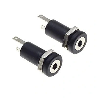 Afbeelding van Keple 2.5mm Jack Socket, 2 Pole Audio Video Socket Mono Soldeer Panel Mount Connector Hoofdtelefoon Pak Van
