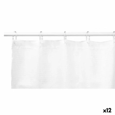 Afbeelding van Douchegordijn Punten Wit Polyester 180 x cm (12 Stuks)