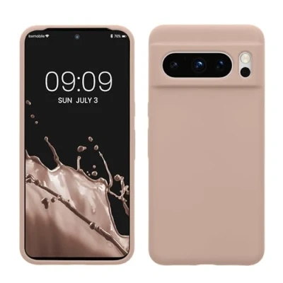 Afbeelding van kwmobile telefoonhoesje geschikt voor Google Pixel 8 Pro Hoesje met siliconen coating Smartphone case in mat oudroze