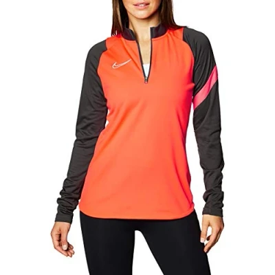 Afbeelding van Nike Performance DRY Longsleeve, Dames, Maat: Large, Bright crimson / anthracite