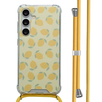 Afbeelding van imoshion Hoesje Geschikt voor Samsung Galaxy S24 Design met Koord Citrus Dream