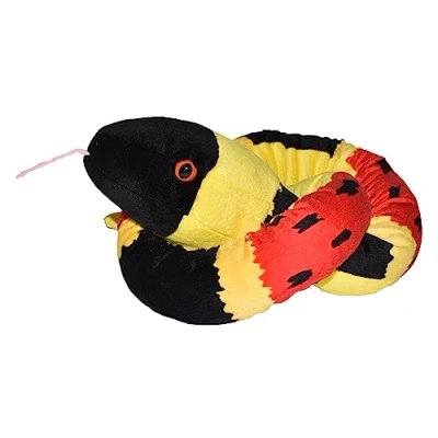 Afbeelding van Wild Republic Plush Snake koraalpython, pluche slang, reuzenknuffeldier, 137 cm, babyshower cadeau, knuffeldier, vulling van gerecyclede waterflessen