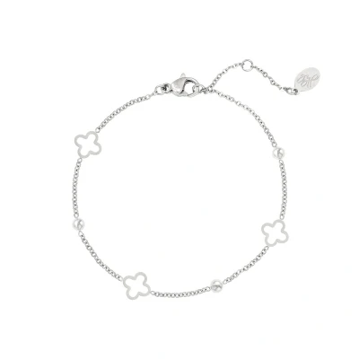 Afbeelding van Armband open klavers Yehwang One size Zilver