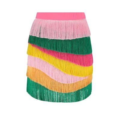 Afbeelding van Harper &amp; Yve Rok Olivia Sk Hst25p000 1242 Multi Fringe Dames Maat XS