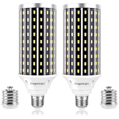 Afbeelding van DragonLight 50 W superheldere maïslamp LED gloeilampen (vervangt 350 watt) E27/E40 Edison lamp 6500 K koud wit 5000 lumen voor commerciële verlichting garage werkplaats kantoor binnenplaats (verpakking van 2)
