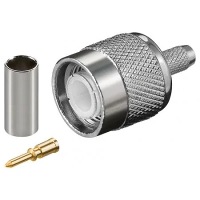 Afbeelding van Goobay TNC crimp connector met verguld contact, voor RG 58 kabel