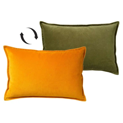 Afbeelding van Dutch Decor FAY Sierkussen 40x60 cm velvet met 2 kleuren Golden Glow + Calliste Green geel en groen