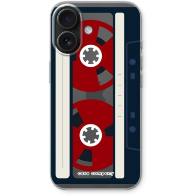 Afbeelding van Case Company® hoesje geschikt voor iPhone 16 Here&#039;s your tape Soft Cover Telefoonhoesje Bescherming aan alle Kanten en Schermrand