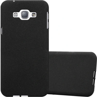 Afbeelding van Cadorabo Hoesje geschikt voor Samsung Galaxy A8 2015 in FROST ZWART Beschermhoes gemaakt van flexibel TPU silicone Case Cover