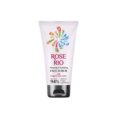 Afbeelding van Biologische gezicht scrub met rozen uit Bulgarije en kaoline, droge huid 100ml