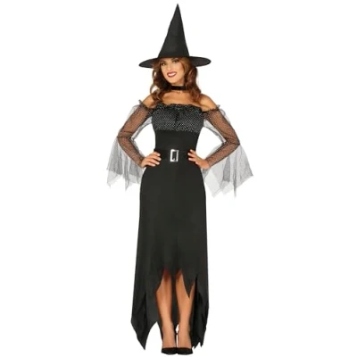 Afbeelding van Heks &amp; Spider Lady Voodoo Duistere Religie Kostuum Punthoed Pandora Vrouw Maat 38 40 Halloween Verkleedkleding
