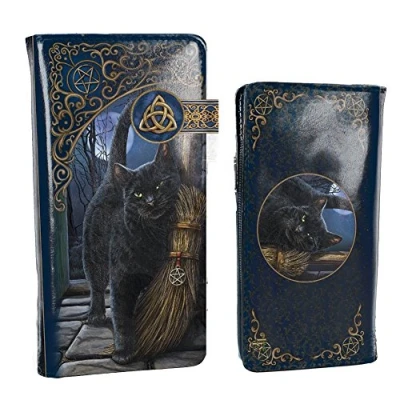 Afbeelding van Nemesis Now A Brush With Magick Cat Purse Navy 18.5cm