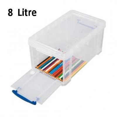 Afbeelding van REALLY USEFUL BOX 8 Liter 340 x 200 175 mm Open Front transparant