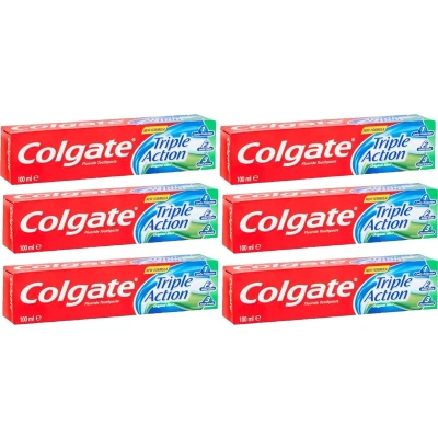 Afbeelding van Colgate Tandpasta Triple Action Original Mint 6 x 100 ml Voordeelverpakking