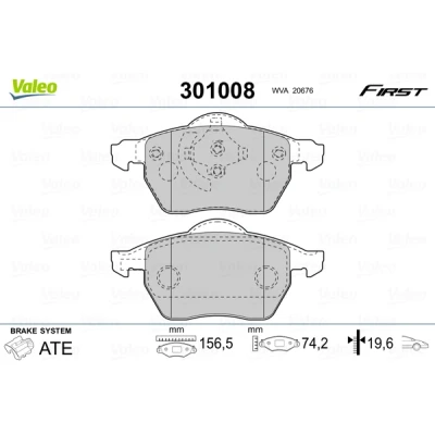 Afbeelding van Valeo Remblokset 301008