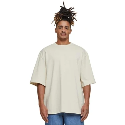Afbeelding van Build Your Brand Heren T shirt Oversized Sleeve Tee Sand 4XL, zand, 4XL