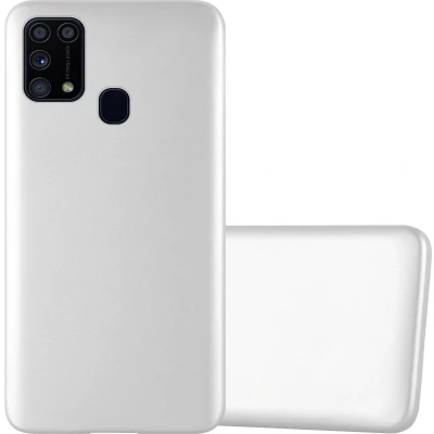 Afbeelding van Cadorabo Hoesje geschikt voor Samsung Galaxy M31 in METALLIC ZILVER Beschermhoes gemaakt van flexibel TPU silicone Case Cover