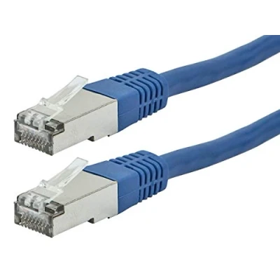 Afbeelding van Monoprice Cat6A Ethernet patchkabel 25ft blauw Zeroboot, RJ45, gestrand, 550Mhz, STP, puur kale koperdraad, 10G, 26AWG Entegrade Serie
