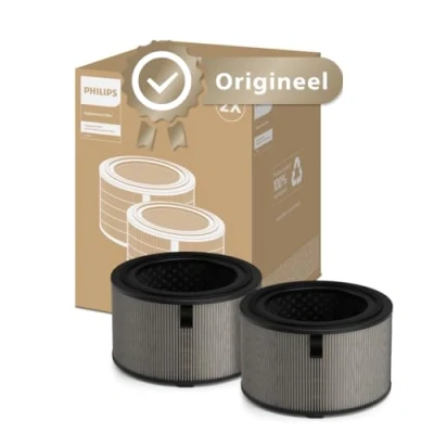 Afbeelding van Origineel vervangingsfilter van Philips voor 3200 serie AC3210, AC3220 en AC3221 luchtreinigers, HEPA NanoProtect + Actief Koolstof, 12 maanden levenslang, zwart/wit (FY3200/30)