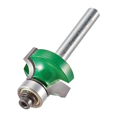 Afbeelding van Trend Craft Pro 1/4 &quot;schacht lager geleide ronde over router cutter 1/4&quot; straal Twee Fluit Carbide tips.