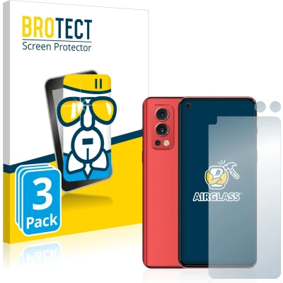 Afbeelding van BROTECT Screenprotector voor OnePlus Nord 2 5G (Voor+Camera) Folie Beschermfolie Beschermglas transparant (3 Stuks)