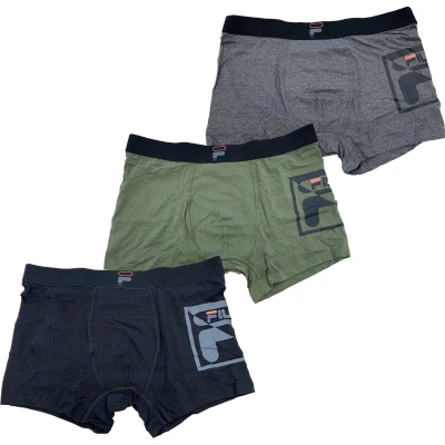Afbeelding van FILA boxershort heren 3 stuks model 4 maat L onderbroeken Cadeau