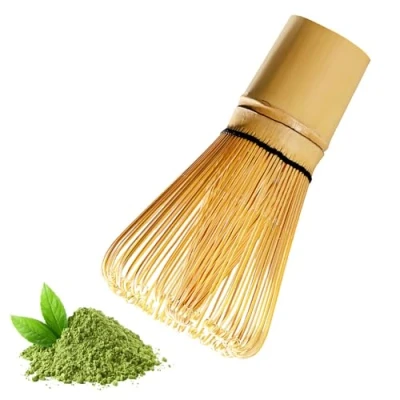 Afbeelding van matcha garde, bamboebezem voor thee, traditionele starterset, bezem maken van Japanse bamboe, matcha, 100 tanden