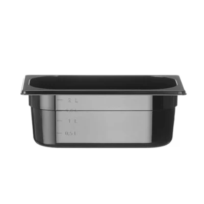 Afbeelding van Gastronormbak Polycarbonaat zwart 1/4 100mm