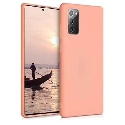 Afbeelding van kwmobile telefoonhoesje compatibel met Samsung Galaxy Note 20 hoesje Zachte case voor smartphone Back cover in mat koraal