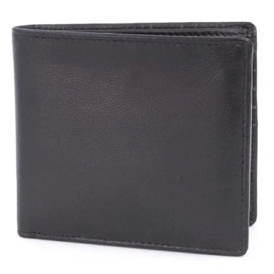 Afbeelding van Bucklestone Kleine tweevoudige leren herenportemonnee RFID beschermd 10 creditcardsleuven en notities sectie geschenkdoos Oxford, Zwart rfid, S, Portemonnee