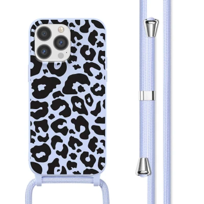 Afbeelding van Apple iPhone 13 Pro Hoesje Siliconen en TPU (zacht) imoshion Softcase/Koordhoesje/Backcover Animal Lila Telefoonhoesje