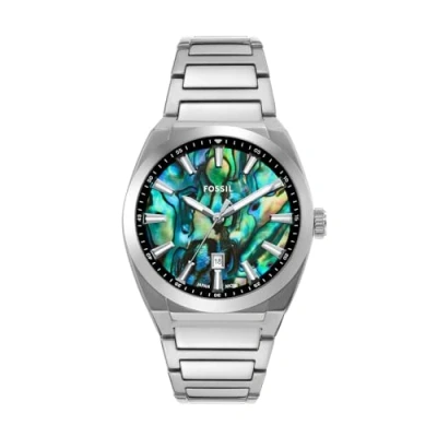 Afbeelding van FOSSIL Everett horloge voor heren, Quartz driehandig datumuurwerk met roestvrij stalen of leren band