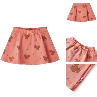 Afbeelding van Kinderrokje 92 Oudroze met Eekhoornprint Meisjesrokje Eekhoorn Rokje Oud Roze Kindermode